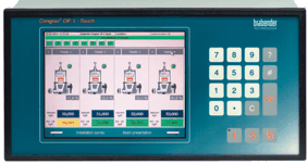 Die Brabender-Touch-Screen-Bedieneinheit Congrav® OP 5 Interaktives, prozessnahes Mensch-Maschine-Interface für gravimetrische Schüttgutdosierer