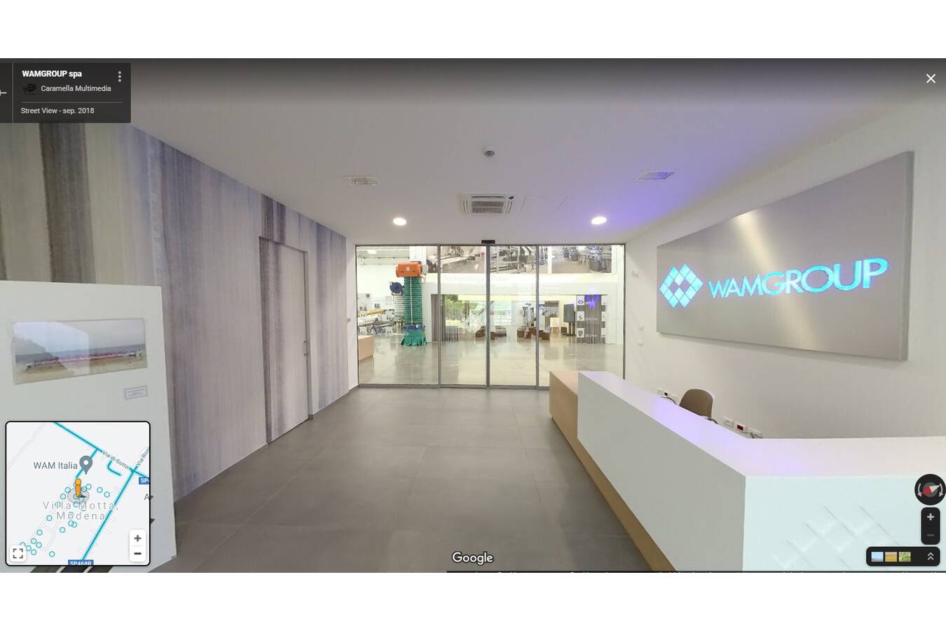 Besuchen Sie das WAMGROUP Technologiezentrum ohne Anreise Besuchen Sie unsere Dauerausstellung, das F&E- und Testlabor, schauen Sie sich die Seminar- und Konferenzräume auf Google Maps Indoor an.