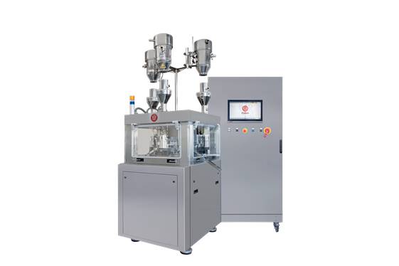 Neuer, innovativer Dreischicht-Tablettenpresser K&M SA TRENTO  Eine zuverlässige, hochleistungsfähige und innovative Tablettenpresse. Robust, einfach zu bedienen und leicht zu reinigen, vollautomatisch und mit allen modernen Funktionen.
