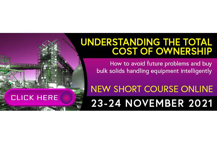 Neuer Kurzkurs [En]: Total Cost of Ownership von Schüttgutanlagen Course: Understanding the Total Cost of Ownership. Kurs über die Vermeidung künftiger Probleme und den intelligenten Kauf von Schüttgutförderanlagen