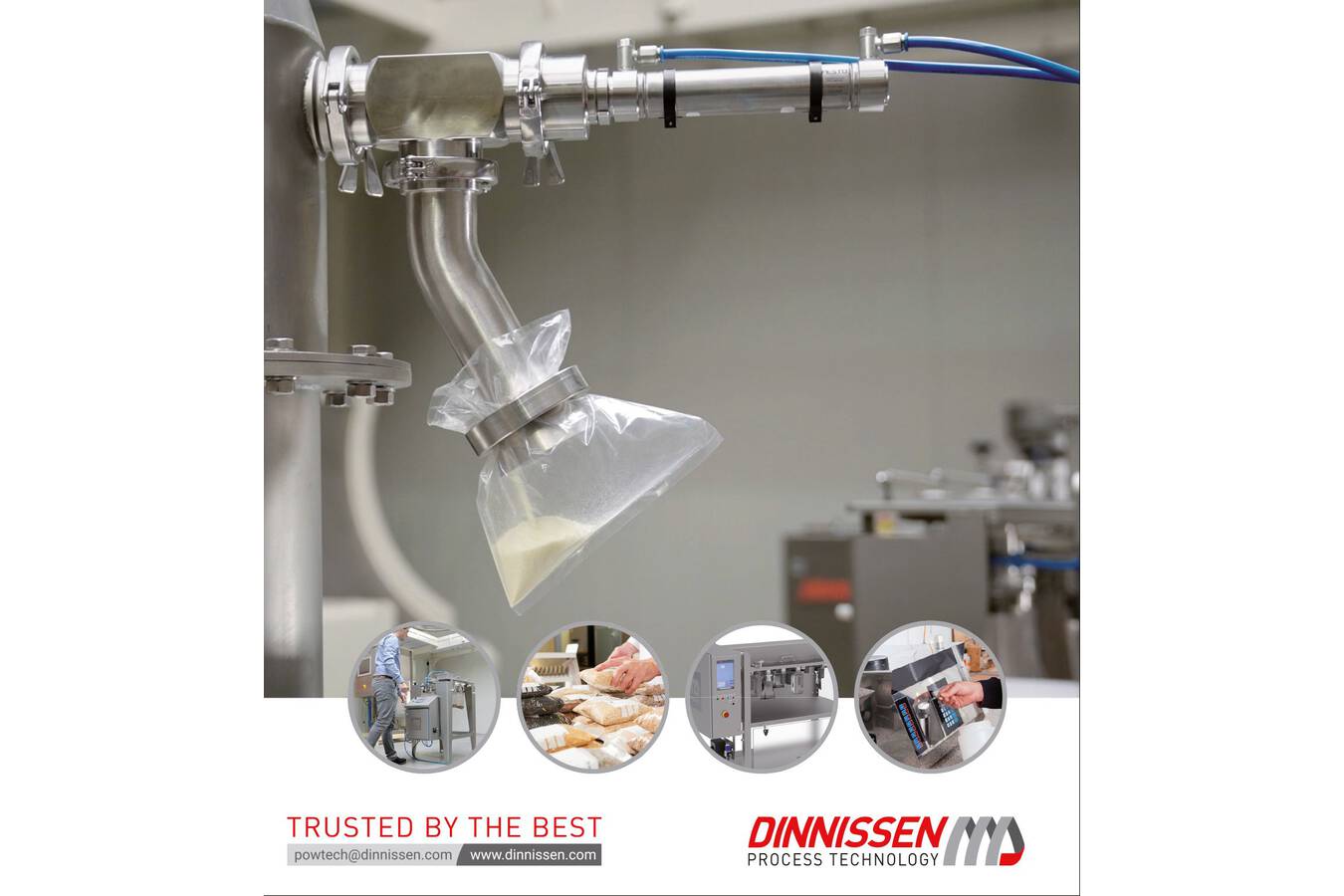 Video von Dinnissen über Probenahmesysteme Dinnissen zeigt in einem Video seine Probenahmelösungen: von Kolben- und Schraubenprobenehmern bis hin zur automatischen Probenahme mit dem Multi-Size-Probenkarussell.