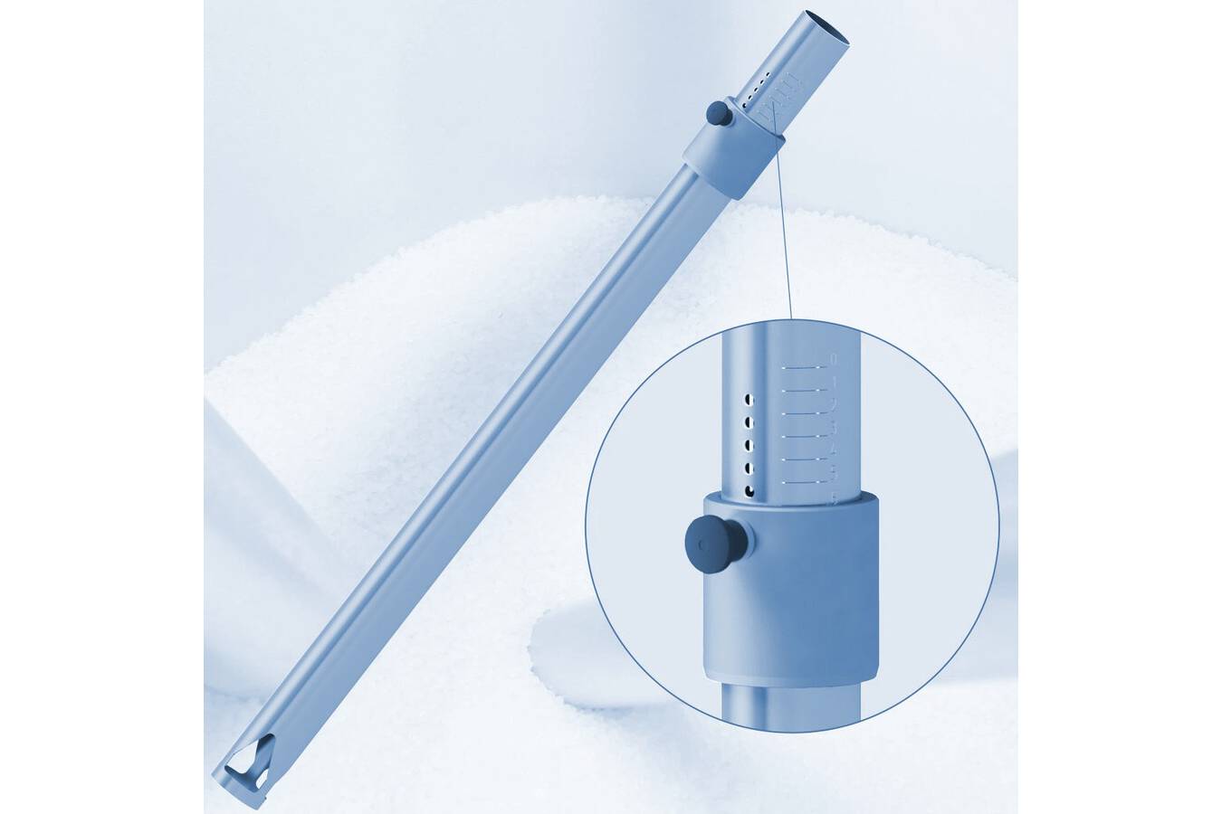Einwandige Sauglanze mit komfortabler Regulierung der Ansaugluft Siloanlagen Achberg has designed a user-friendly and powerful suction lance with gradual regulation of the suction air, to ensure the proper solids to air ratio for pneumatic conveying.