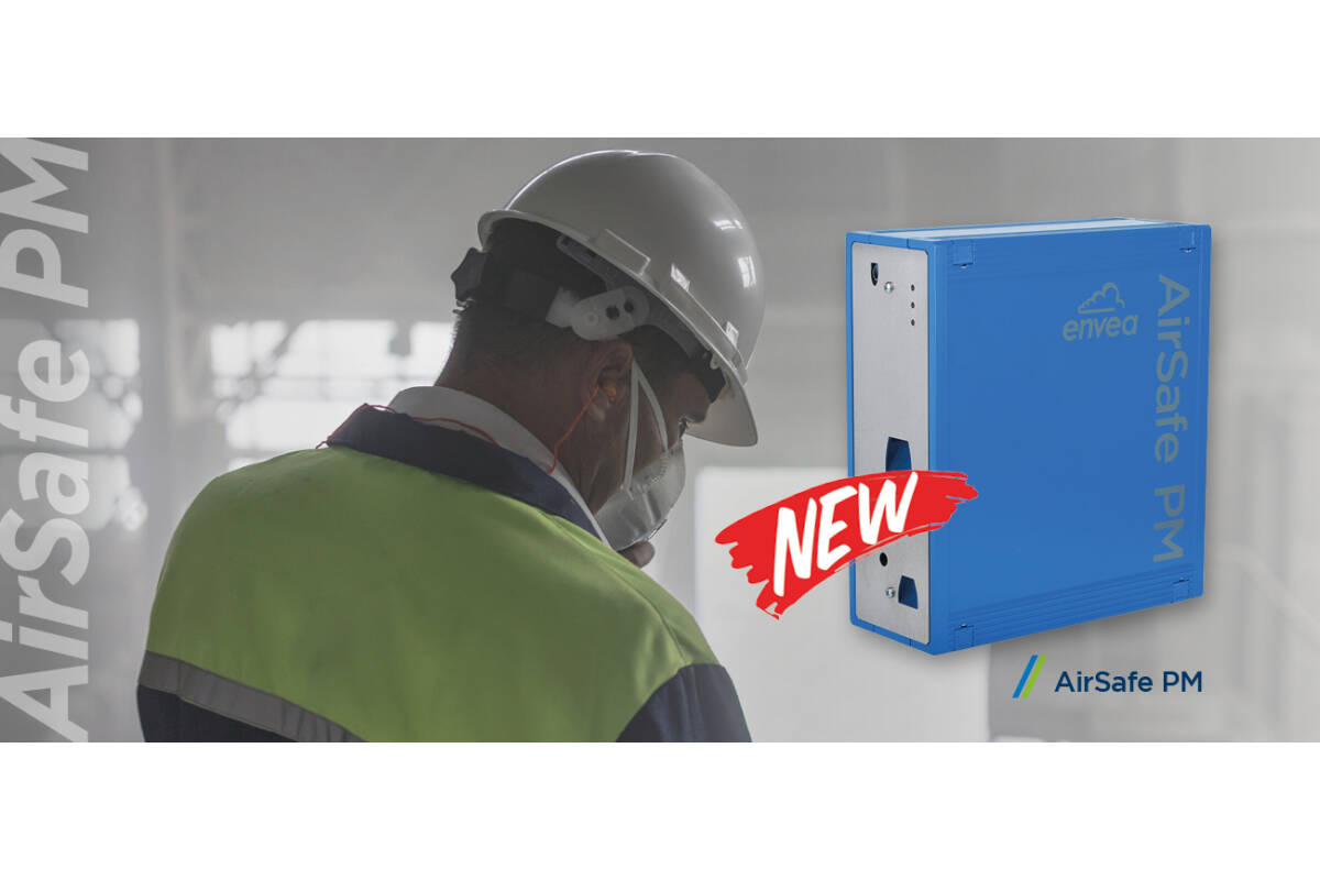 Neues Messgerät zur Staubüberwachung der Innenraumluft am Arbeitsplatz ENVEA präsentiert neues Messgerät zur Staubüberwachung der Innenraumluft an Arbeitsplätzen. Der AirSafe PM ist ein neues Messgerät zur Messung von Feinstaub wie PM1, PM2,5, PM4,25, PM10 und TSP in Innenräumen. 