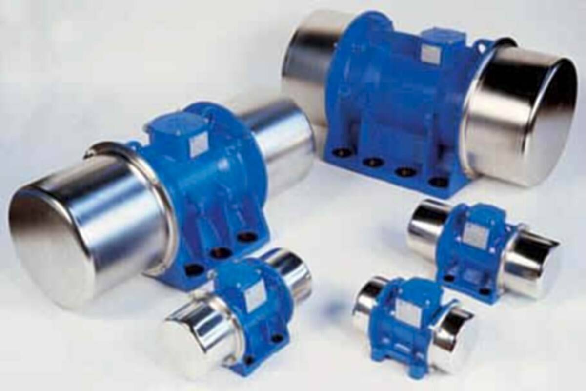 Aldak Vibrationsmotoren AV & VV Vibrationsmotoren mit Sphäroguss-gehäuse oder leichtem Aluminiumgehäuse, Fliehkräfte bis 245 kN in einem Frequenzbereich von 750 - 3600 U/min