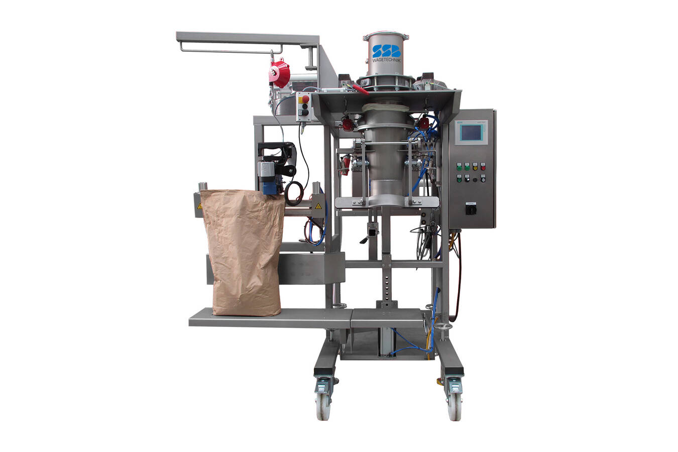 Die Bruttoabsackwaage Multifill BE25: Das Universaltalent Die Bruttoabsackwaage Multifill BE25 ist ein modulares System für unterschiedliche Verpackungsmittel und verschiedene Produkte.