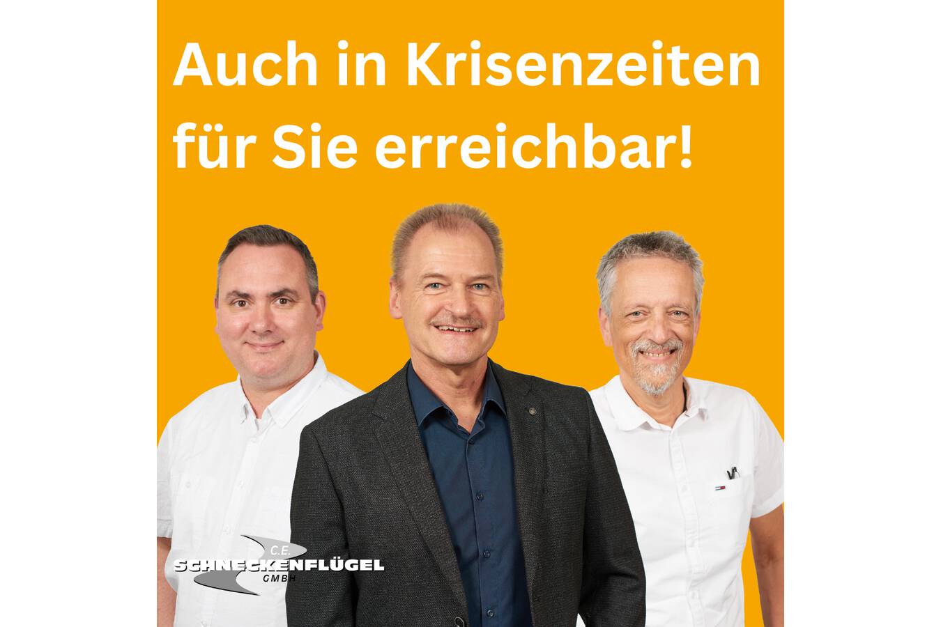 C.E. Schneckenflügel: Zuverlässigkeit zeichnet uns aus Auch in Krisenzeiten immer für Sie erreichbar: Das Vertriebsteam der C.E. Schneckenflügel GmbH. Sprechen Sie mit uns über Ihre Projekte, Ihre Wünsche und Fragen rund um das Thema Schneckenflügel.
