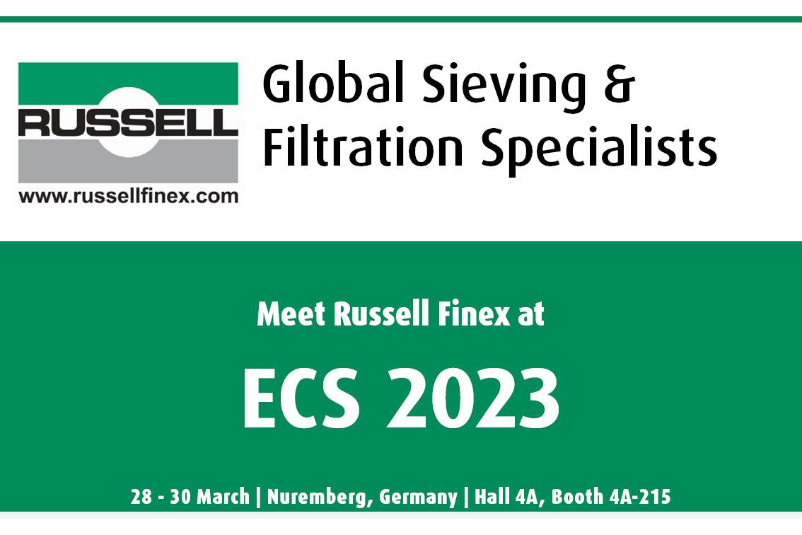 Treffen Sie Russell Finex auf der European Coatings Show 2023 Entdecken Sie unser Angebot an Sieb- und Filtrationslösungen für die Lack- und Farbenindustrie auf der ECS 2023
