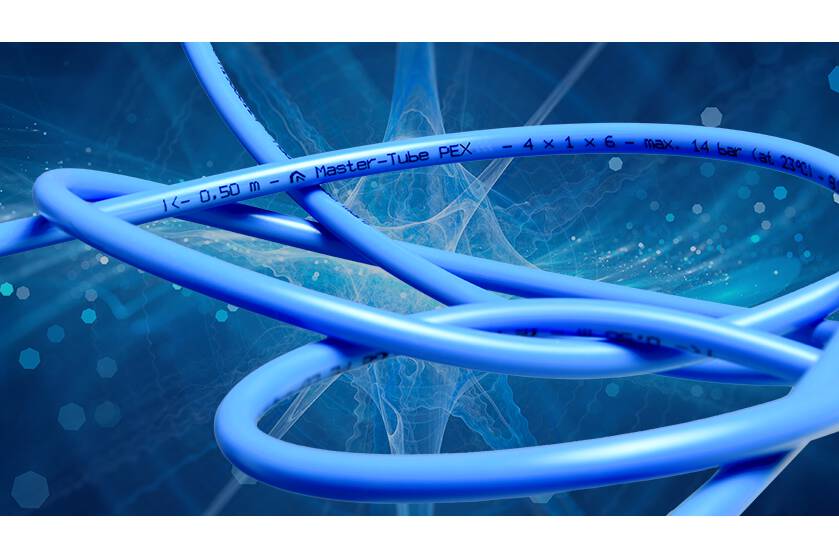 Strahlenvernetztes Schlauchprodukt: extrem hochwertiges Schlauch Novoplast Schlauchtechnik stellt den neuen Master-Tube PEX vor. Mit dem strahlenvernetzten Polyethylen-Schlauch wird das Gesamtportfolio abgerundet