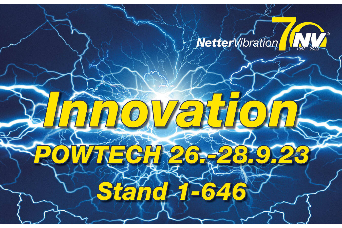 Innovation und Tradition bei NetterVibration auf der POWTECH 2023 