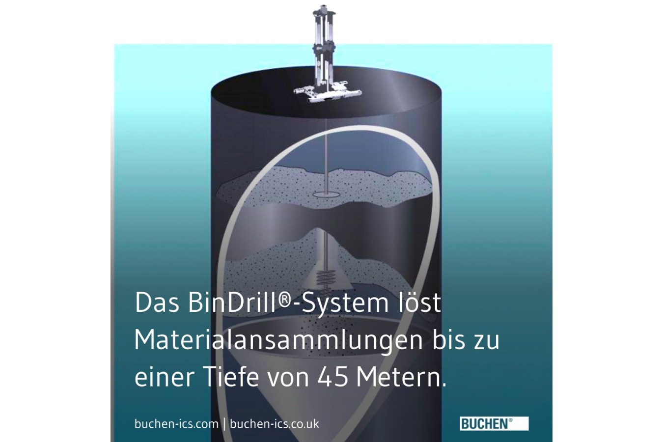 Siloreinigung in einer Notsituation in Deutschland  BUCHEN-ICS, ausgerüstet mit spezialisierten BinDrill®-Siloreinigungsmaschinen, hat kürzlich die Leistungsfähigkeit dieser Technologie in einem kritischen Szenario unter Beweis gestellt - einer schnellen Siloreinigung nach einem Feuerunfall. 