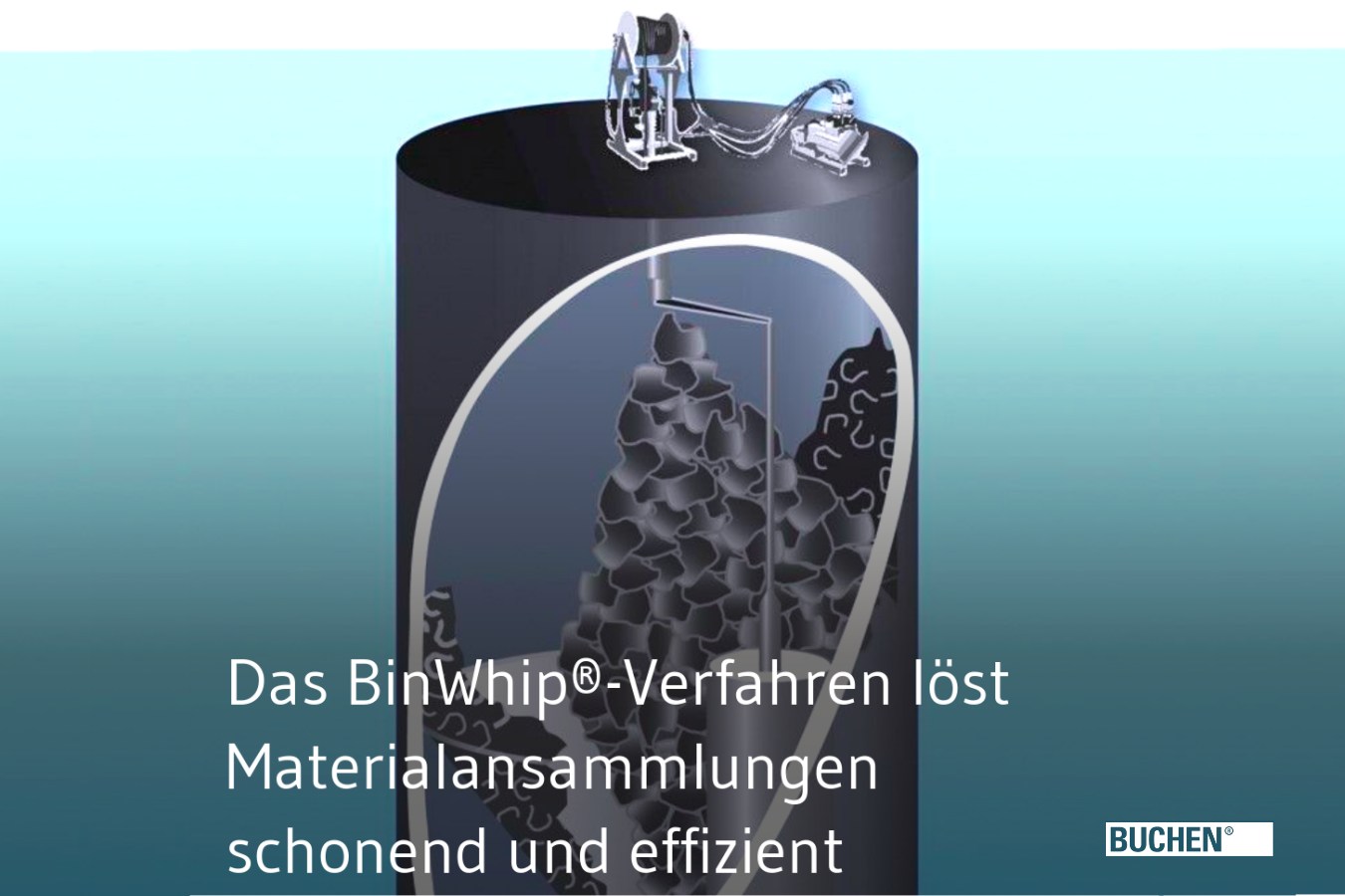 Steigerung der Produktivität durch Siloreinigung ohne Personaleinstieg BUCHEN-ICS UK setzte seine revolutionäre Non-Entry-Technologie ein, um Silos, einschließlich des Ofentrichters, schnell und sicher zu reinigen und zu entleeren.