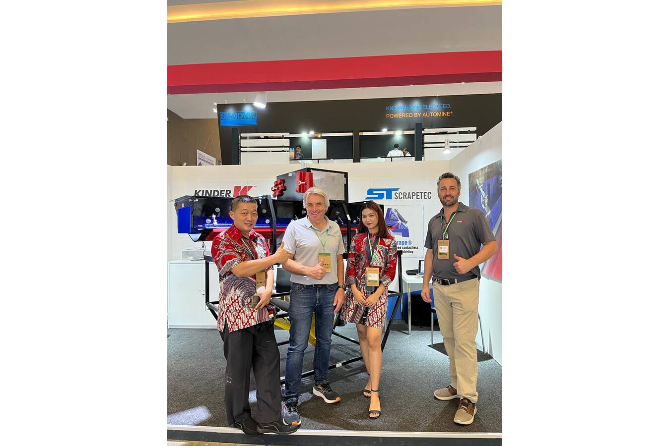 Scrapetec auf der Mining Indonesia- Jakarta Messe 2023 Vom 13. bis 16. September fand die Mining Indonesia Messe in Jakarta statt, an der ScrapeTec und ihr Partner Kinder Australia gemeinsam im German Pavillon teilnahmen. 