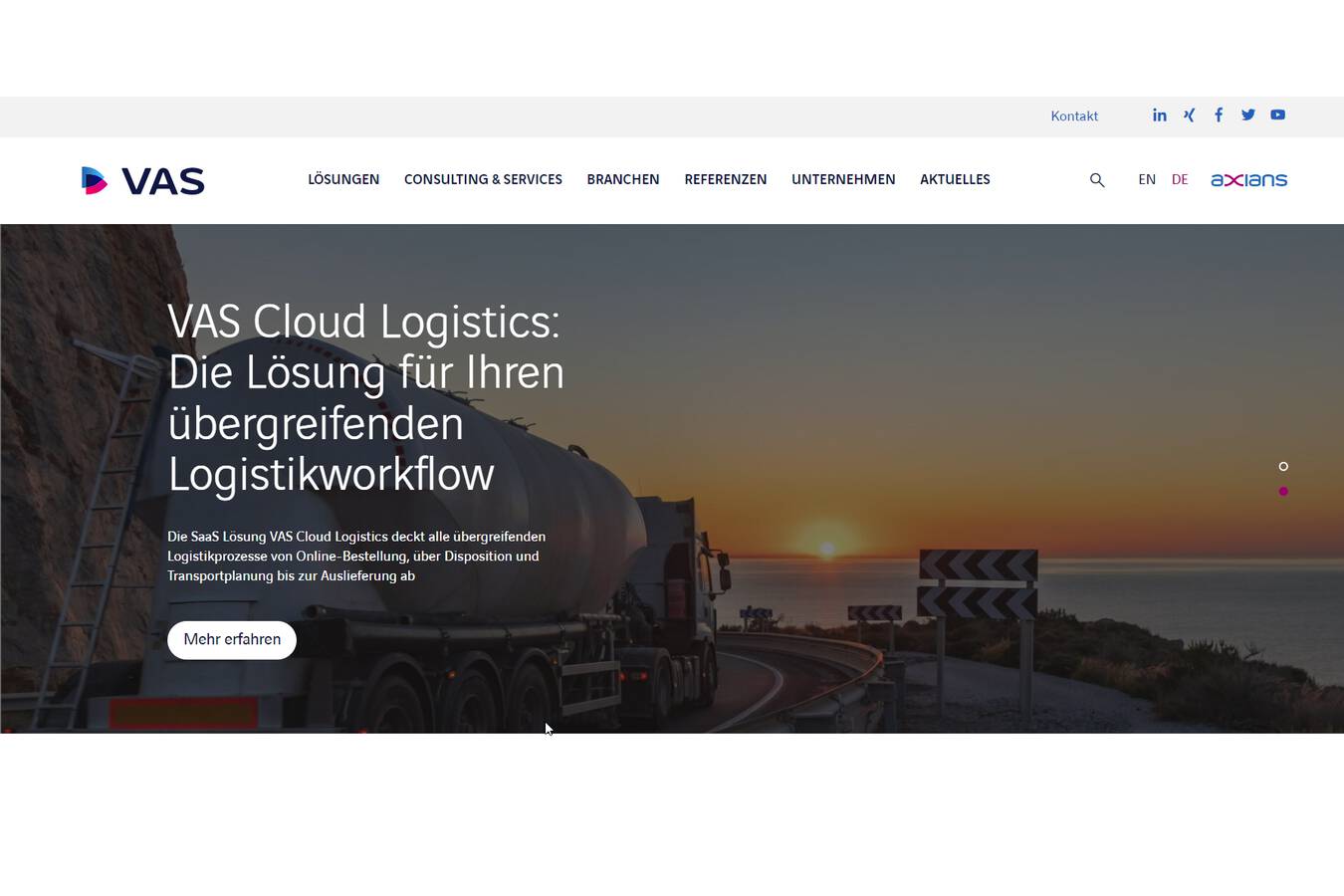 Relaunch der Website der Axians Industrial Applications & Services Gmb Entdecken Sie die brandneue Website der Axians Industrial Applications & Services GmbH(IAS).