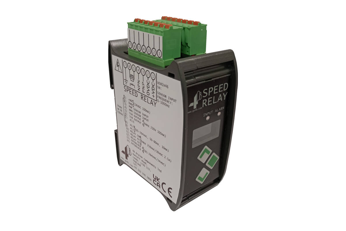 USR - Universelles Drehzahlrelais Universal-Drehzahlrelais für alle Anwendungen der Drehzahlüberwachung; mit intuitiver Benutzerkonfiguration per Bedientasten und LCD-Display; Relais und Halbleiterausgang mit individueller Überwachung des Drehzahlbereichs