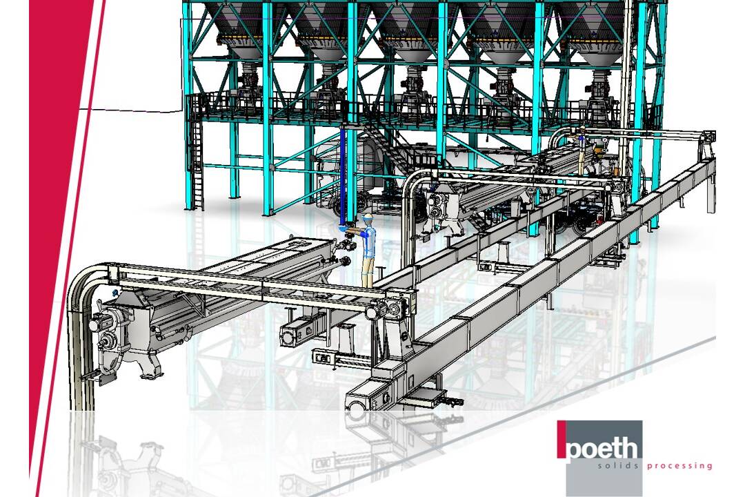 Poeth Solids Processing Kühlschneckenwärmetauschern Drei riesigen Kühlschneckenwärmetauschern mit einem Durchmesser von 800 mm für eine HVC-Trinkwasseraufbereitungsanlage