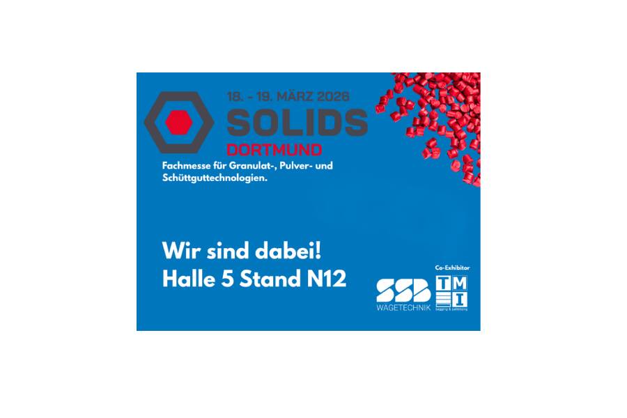 Solids Messe – Wir sind wie immer dabei Am 18. und 19. März 2026 feiert die Solids Dortmund, Fachmesse für Granulat-, Pulver- und Schüttgut-Technologien ihr 20-jähriges Jubiläum. 