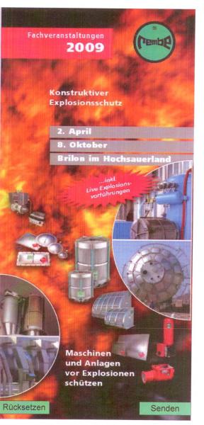 Konstruktiver Explosionsschutz Fachveranstaltung für Konstrukteure und Fachverantwortliche