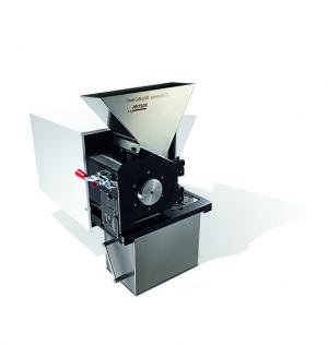 Kraft-Schneidmühle PULVERISETTE 25 zum Zerkleinern von weichen bis hartzähen Proben, faserigen Materialien und Kunststoffen.