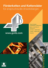 Trogförderketten und Kettenräder Neuer Katalog von 4B Deutschland