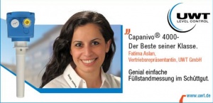 "Genial einfache Füllstandsmessung im Schüttgut" auf de UWT GmbH ist Aussteller von Füllstandmesstechnik in Halle 11, Stand E-34