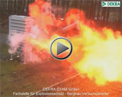 Explosionstest an einem Taschenfilter auf YouTube 
