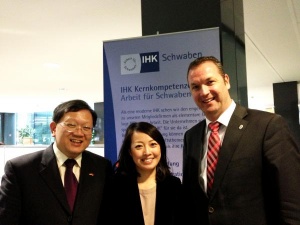 Treffen mit Wirtschaftskonsul Tao Bailiang und Wei Li IHK international bei Interessante Wirtschaftsgespräche zum Thema Mainland China