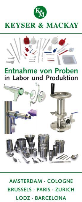Zubehör für die Probenentnahme - neu bei Keyser & Mackay Proben von Schüttgütern im Produktionsprozess oder Labor einfach bis komfortabel entnehmen