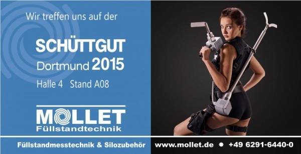 Willkommen bei MOLLET auf unserem Messestand in Halle 4  MOLLET Füllstandtechnik zeigt Ihnen interessante Produkte und schenkt Ihnen 25.-Euro!