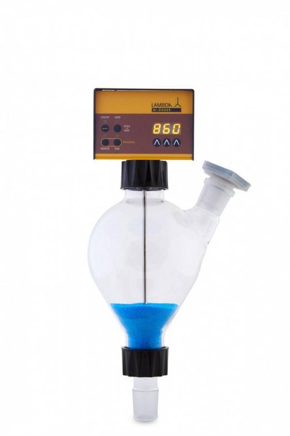 Automatisierte Pulverdosierung in Laboratorien Neu auch für grosse Volumen und Dosiergeschwindigkeiten: LAMBDA Hi-DOSER!