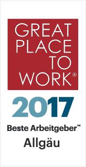 UWT erreicht Platz 1 im Regionalwettbewerb  «Beste Arbeitgeber im Allgäu 2017»