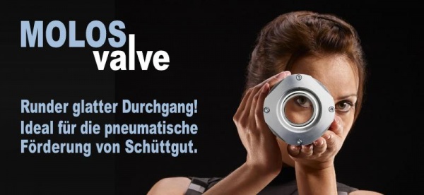 Zuverlässige MOLOSvalve Quetschventile Ventile zum Absperren, Verteilen und Dosieren von Schüttgütern und Flüssigkeiten