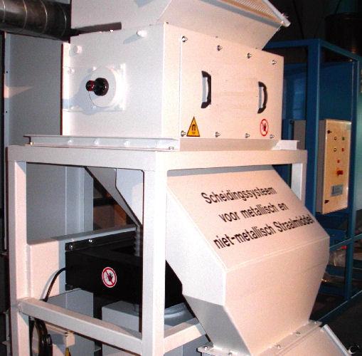 Magnet bereitet stahlgrit zur wiederverwendung vor  Magnettrommel