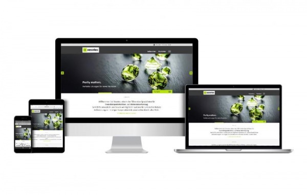 Sesotec hat eine neue Website Kompetenz komfortabel kommuniziert