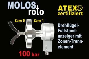 MOLOSroto - unglaublich aber wahr! MOLOSroto Geräte überwachen den Füllstand bei 100 bar und in hochexplosiver Atmosphäre 