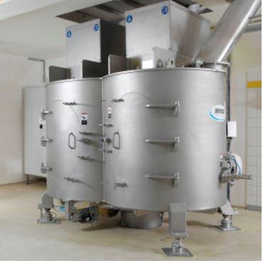 amixon®-Doppelwellenmischer für Backmittel, Decore, Fettcoatings und Snackprodukte