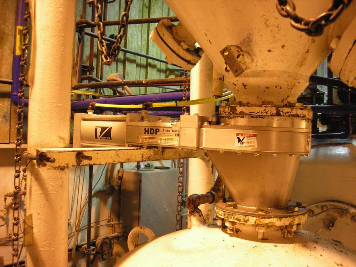 Vortex HDPV2 Absperrschieber im Einsatz bei Calciumcarbid 