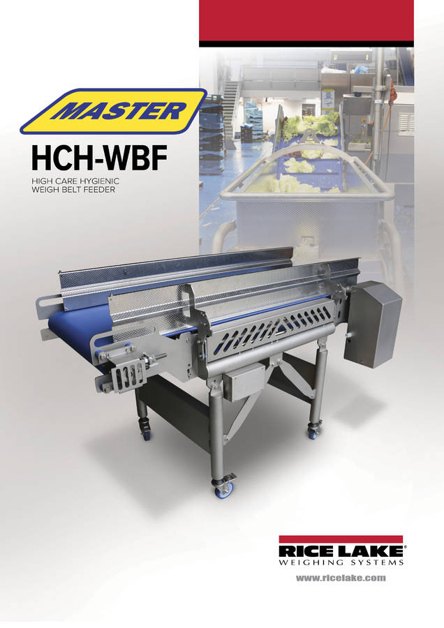 Broschüre Master hygienisch Wage Förderband Model HCH WBF