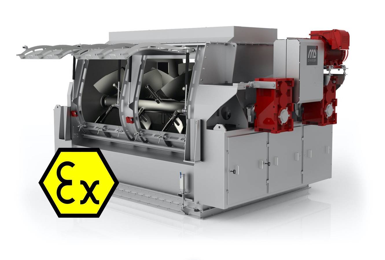 Neue ATEX-Zertifizierung für Pegasus® Mischer von Dinnissen Process Technology